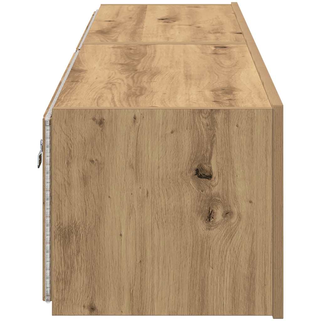 TV zidni ormar Zidne 2 pcs Umjetnički hrast 80 x 35 x 31 cm
