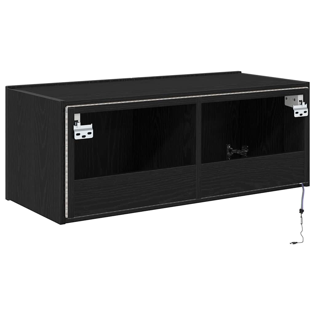 TV zidni ormar Crni hrast 80 x 35 x 31 cm Konstruirano drvo