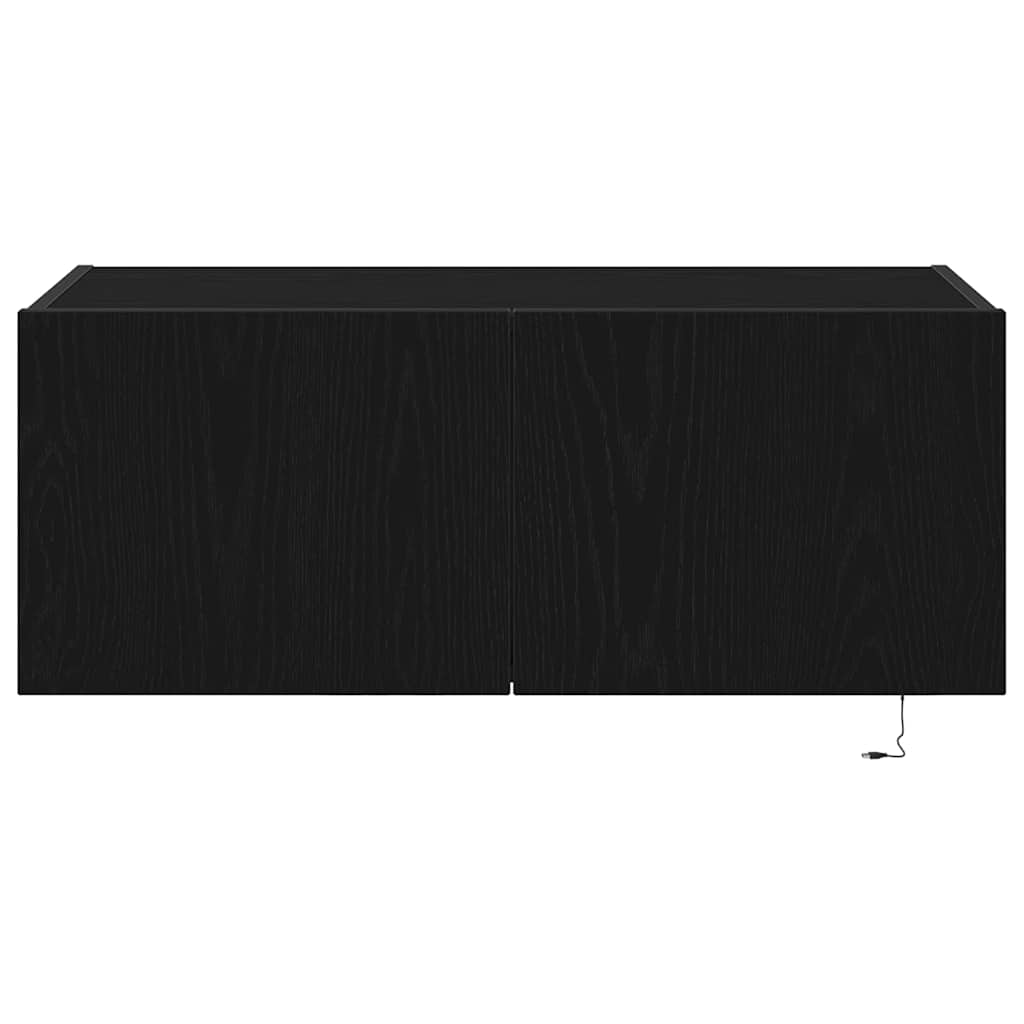 TV zidni ormar Crni hrast 80 x 35 x 31 cm Konstruirano drvo