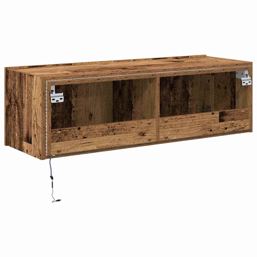 TV zidni ormar Zidne 2 pcs Staro drvo 100 x 35 x 31 cm