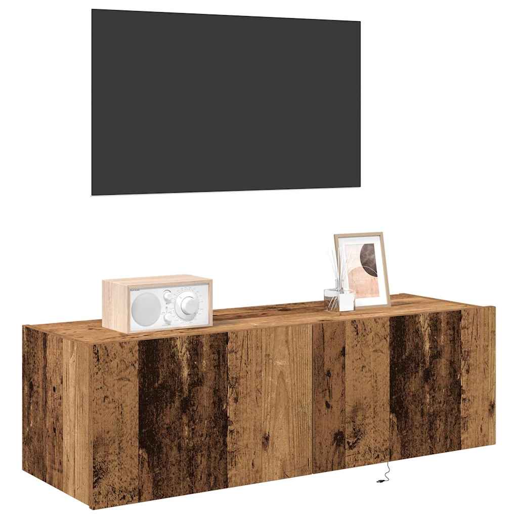 TV zidni ormar Zidne 2 pcs Staro drvo 100 x 35 x 31 cm