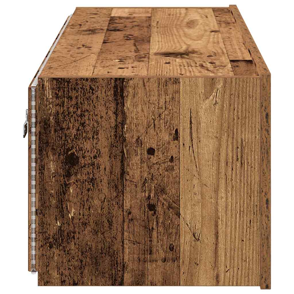 TV zidni ormar Zidne 2 pcs Staro drvo 100 x 35 x 31 cm