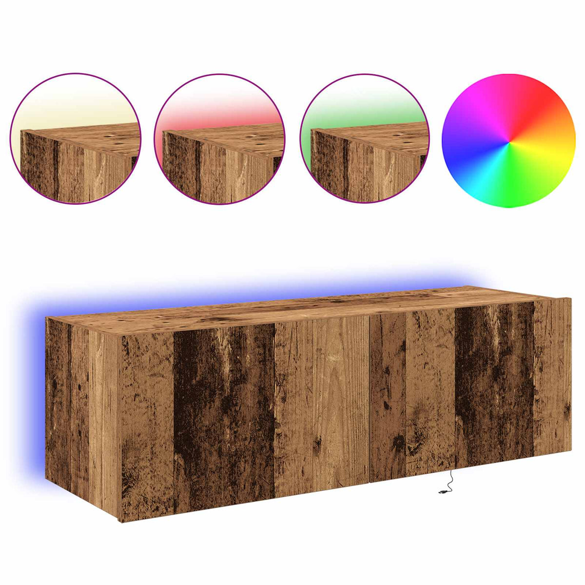 TV zidni ormar Zidne 2 pcs Staro drvo 100 x 35 x 31 cm
