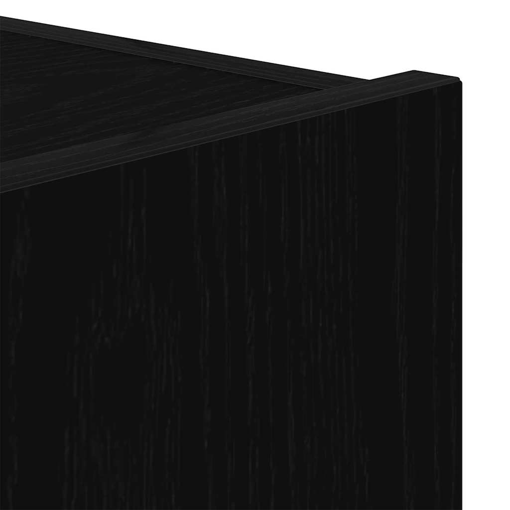 TV zidni ormar Zidne 2 pcs Crni hrast 100 x 35 x 31 cm