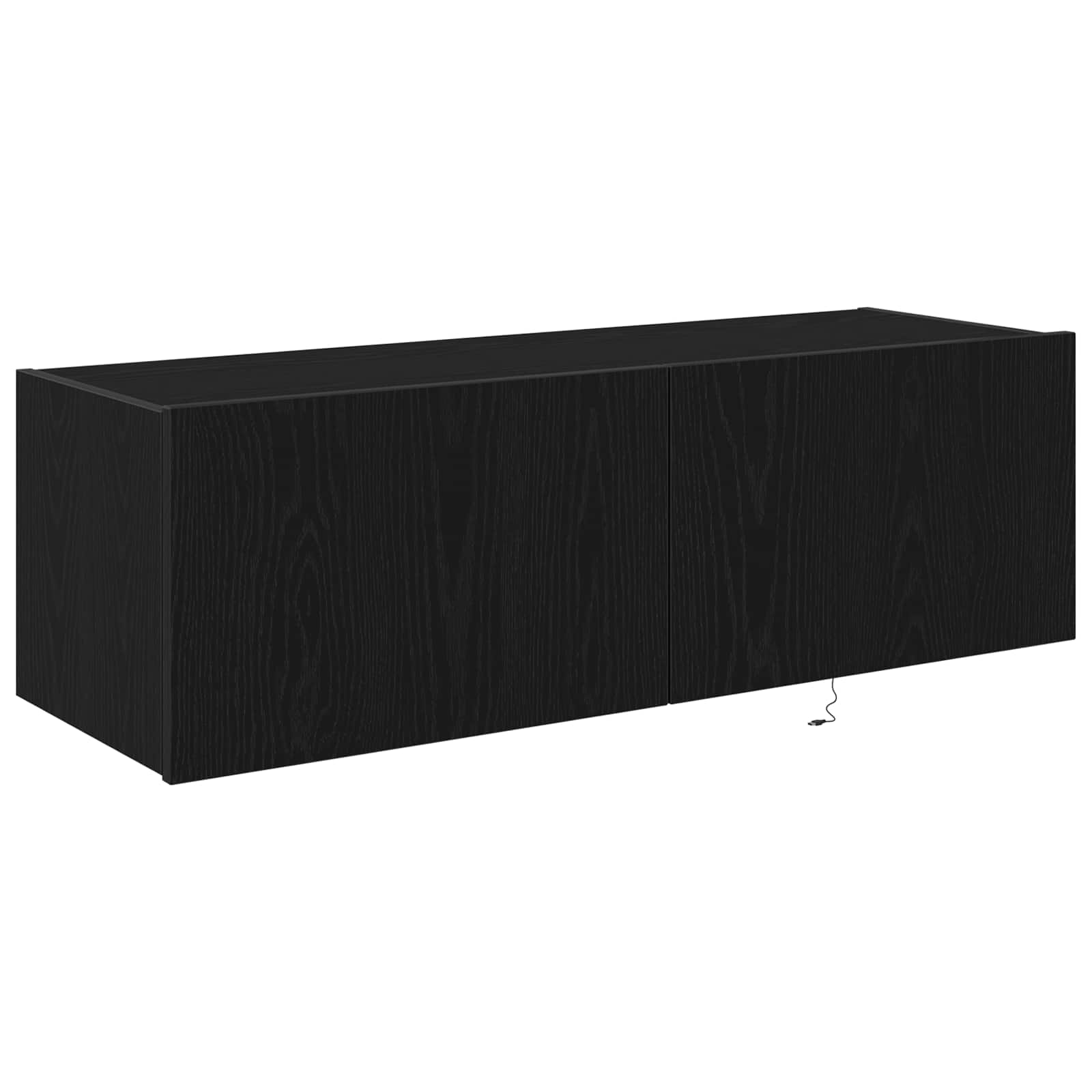 TV zidni ormar Zidne 2 pcs Crni hrast 100 x 35 x 31 cm