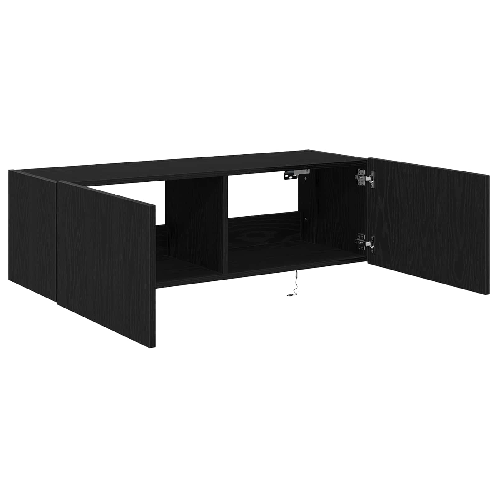 TV zidni ormar Zidne 2 pcs Crni hrast 100 x 35 x 31 cm