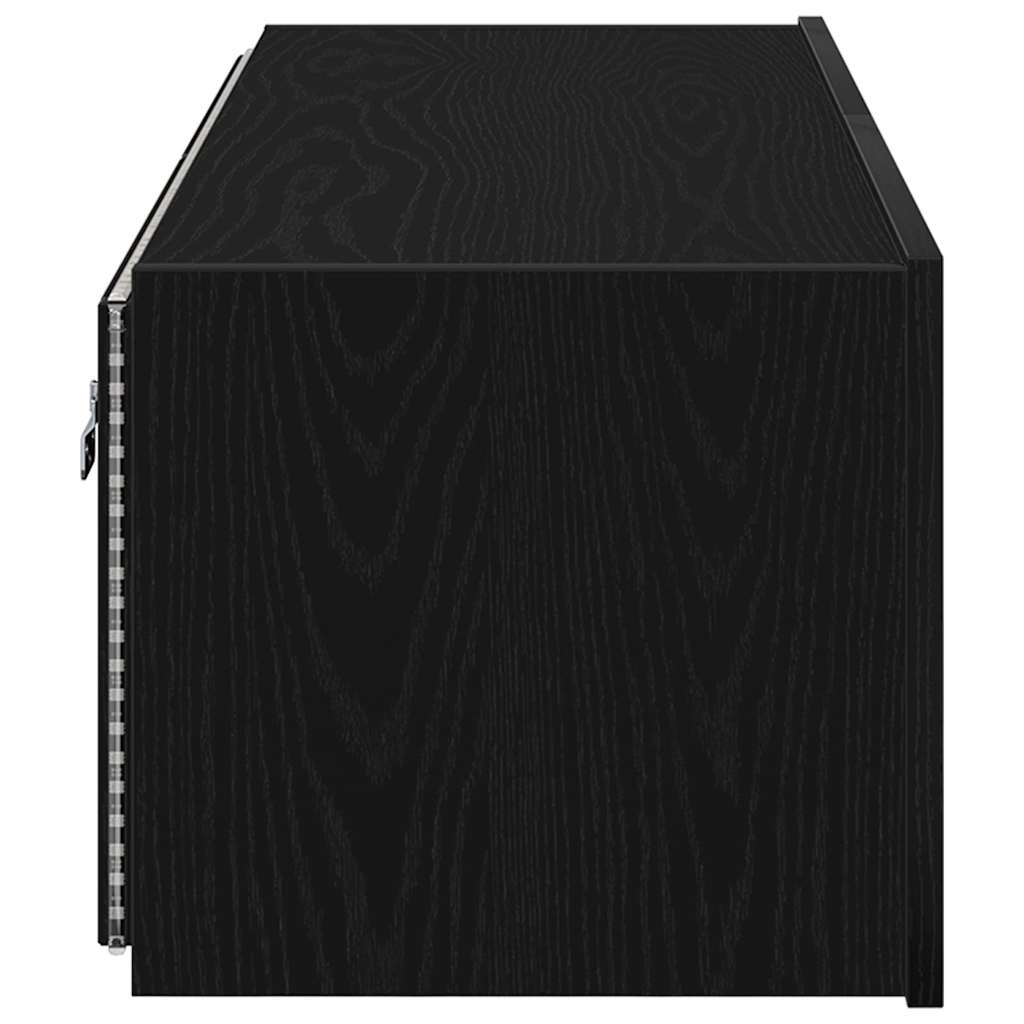 TV zidni ormar Zidne 2 pcs Crni hrast 100 x 35 x 31 cm