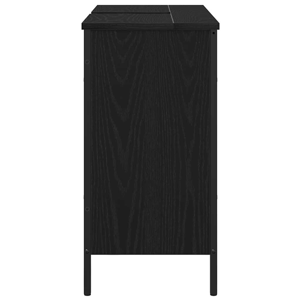 Kupaonski ormarić za sudoper Crni hrast 80 x 30 x 60 cm