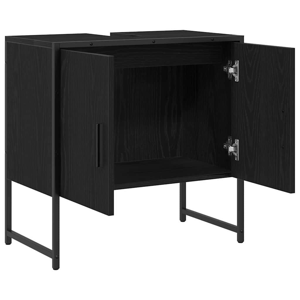 Kupaonski ormarić za sudoper Crni hrast 60 x 30 x 60 cm
