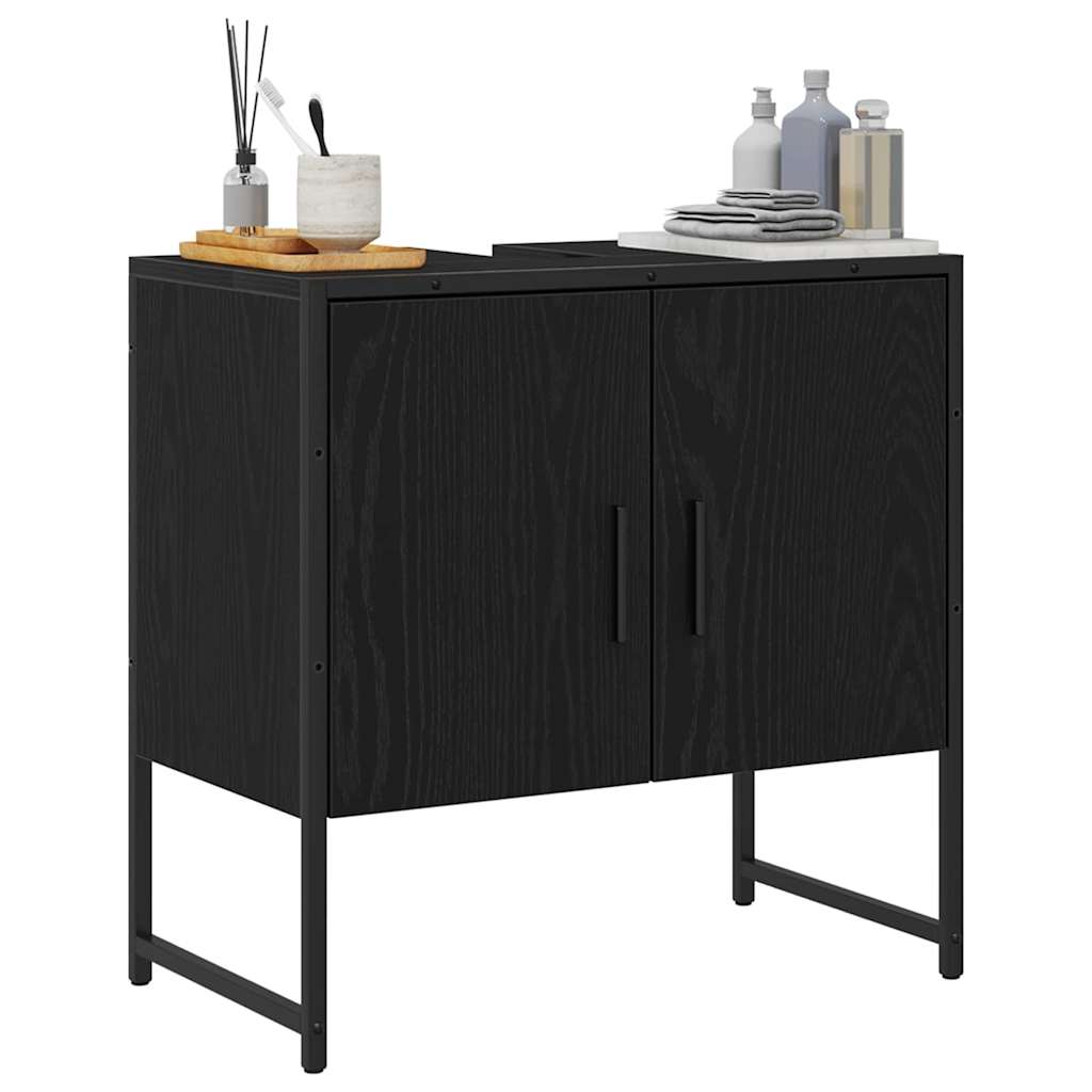 Kupaonski ormarić za sudoper Crni hrast 60 x 30 x 60 cm