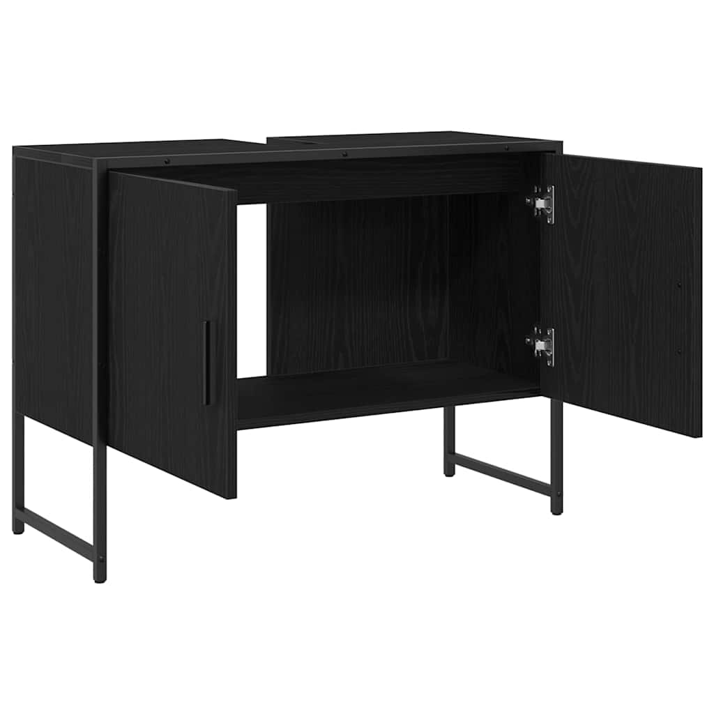 Kupaonski ormarić za sudoper Crni hrast 80 x 30 x 60 cm