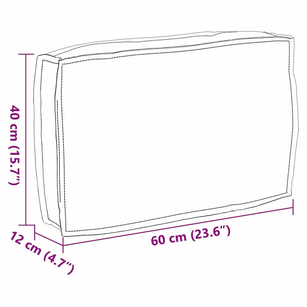 Jastuk Siva 60 x 40 x 12 cm Oxford tkanina