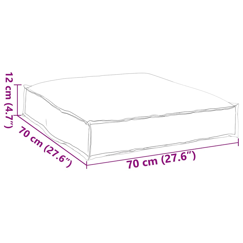 Jastuk Crna 70 x 70 x 12 cm Oxford tkanina