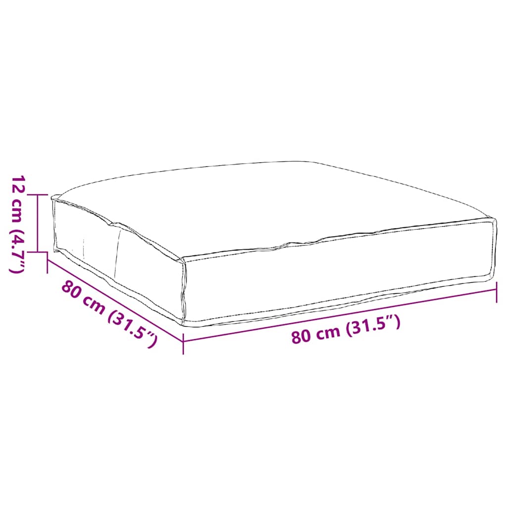 Jastuk Bež 80 x 80 x 12 cm Oxford tkanina