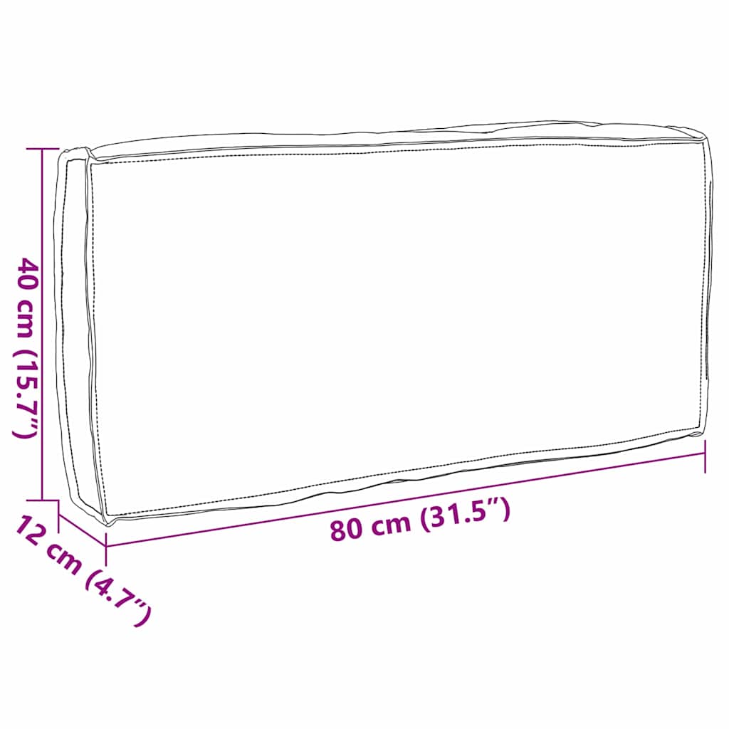 Jastuk Crna 80 x 40 x 12 cm Oxford tkanina