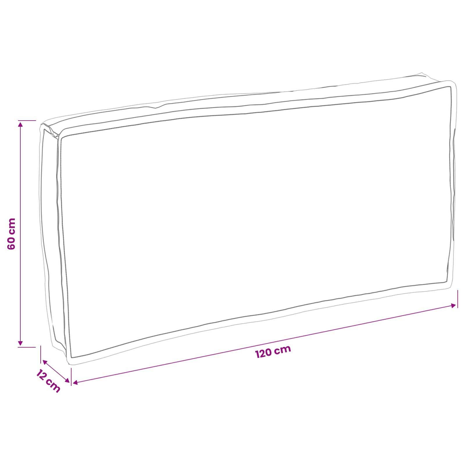 Jastuk Uzorak lista 120 x 60 x 12 cm Oxford tkanina List