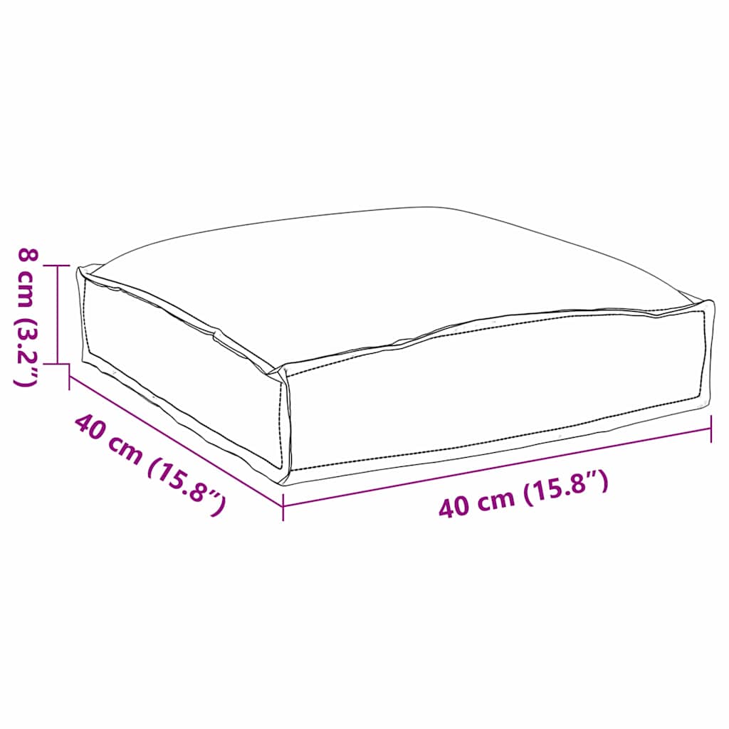 Jastuk 2 pcs Antracit 40 x 40 x 8 cm Oxford tkanina