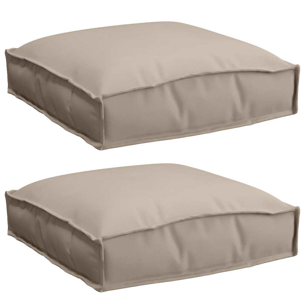 Jastuk 2 pcs Sivo-smeđa 40 x 40 x 8 cm Oxford tkanina