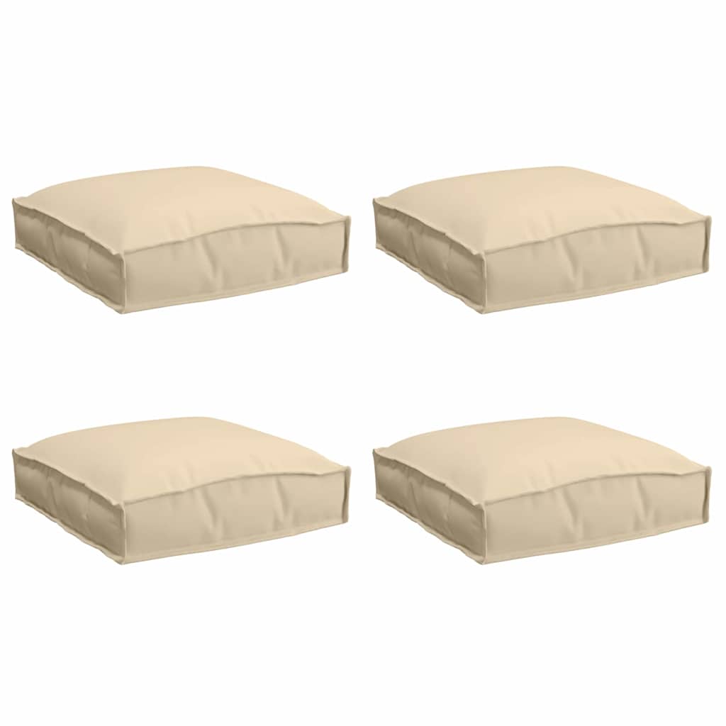 Jastuk 4 pcs Bež 40 x 40 x 8 cm Oxford tkanina