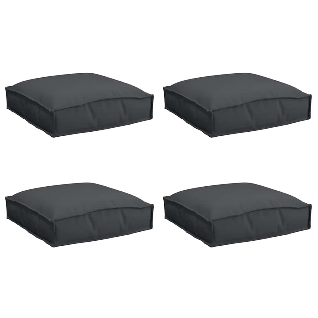 Jastuk 4 pcs Crna 40 x 40 x 8 cm Oxford tkanina