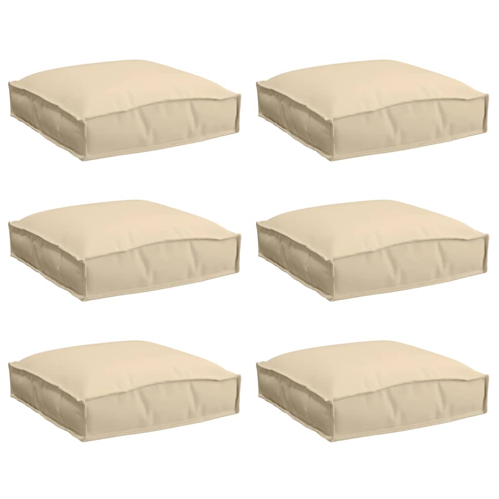 Jastuk 6 pcs Bež 40 x 40 x 8 cm Oxford tkanina