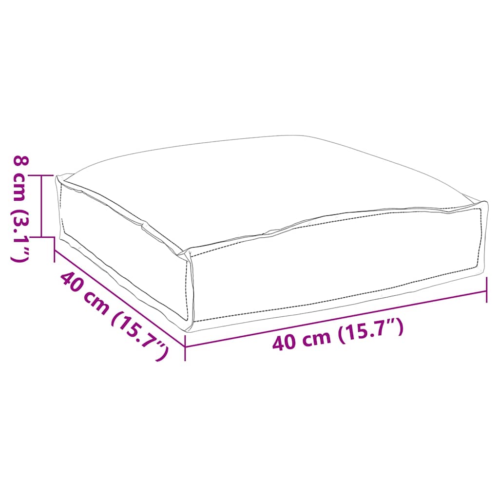 Jastuk Cvjetni 6 pcs Šareni 40 x 40 x 8 cm Oxford tkanina