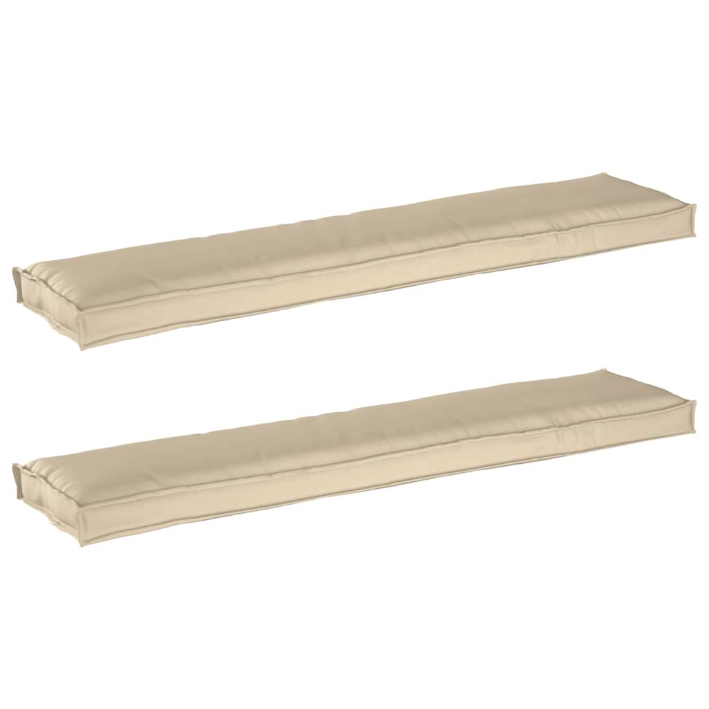 Set jastučića za palete 2 pcs Bež 180 x 40 x 8 cm