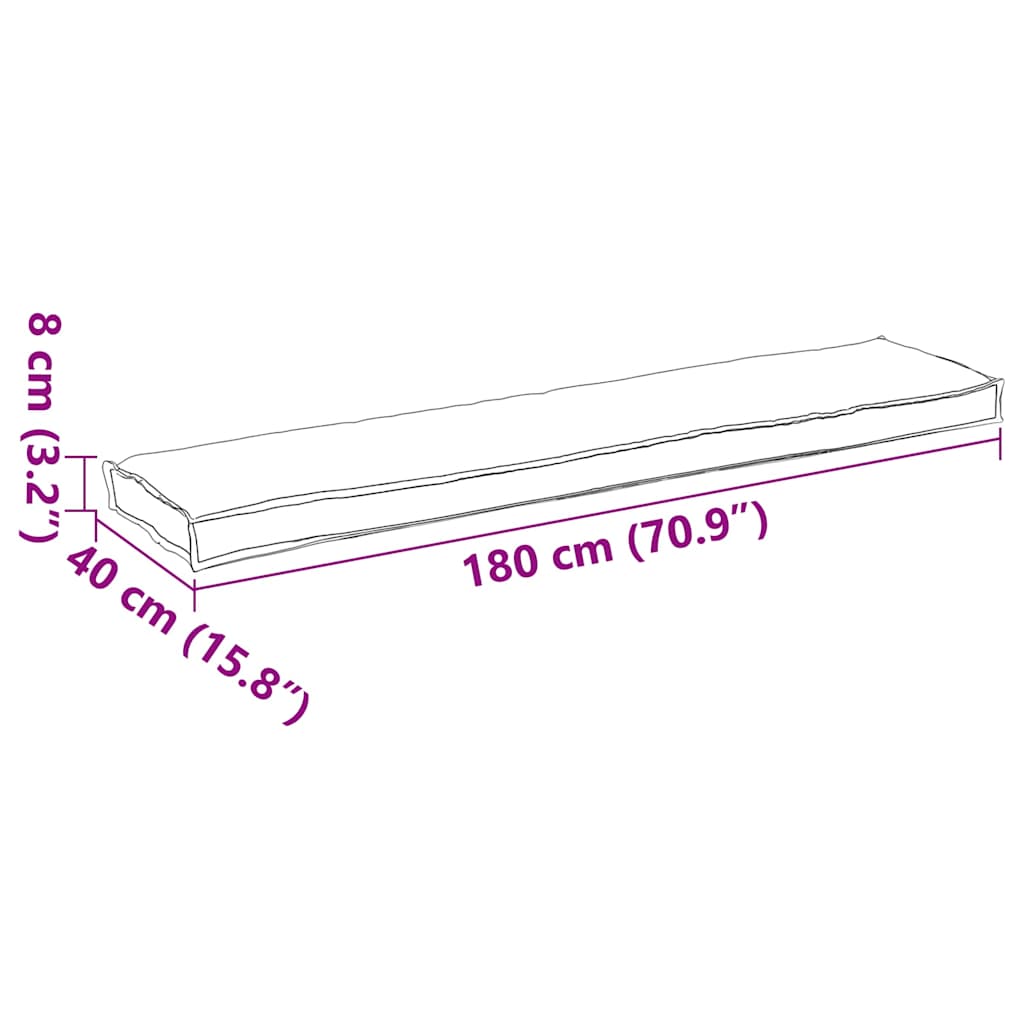 Set jastučića za palete 2 pcs Bež 180 x 40 x 8 cm