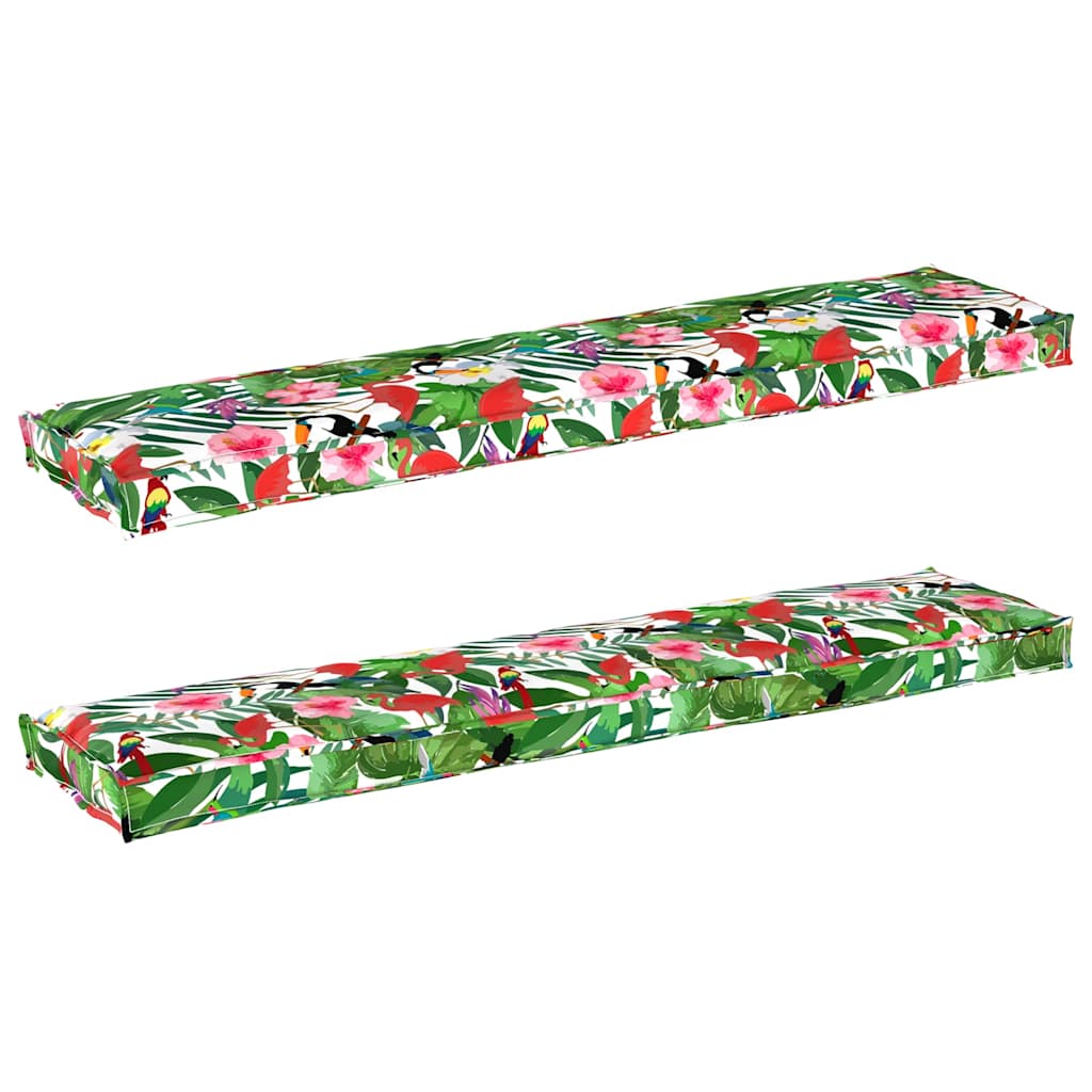 Set jastučića za palete 2 pcs Tropska džungla 180 x 40 x 8 cm