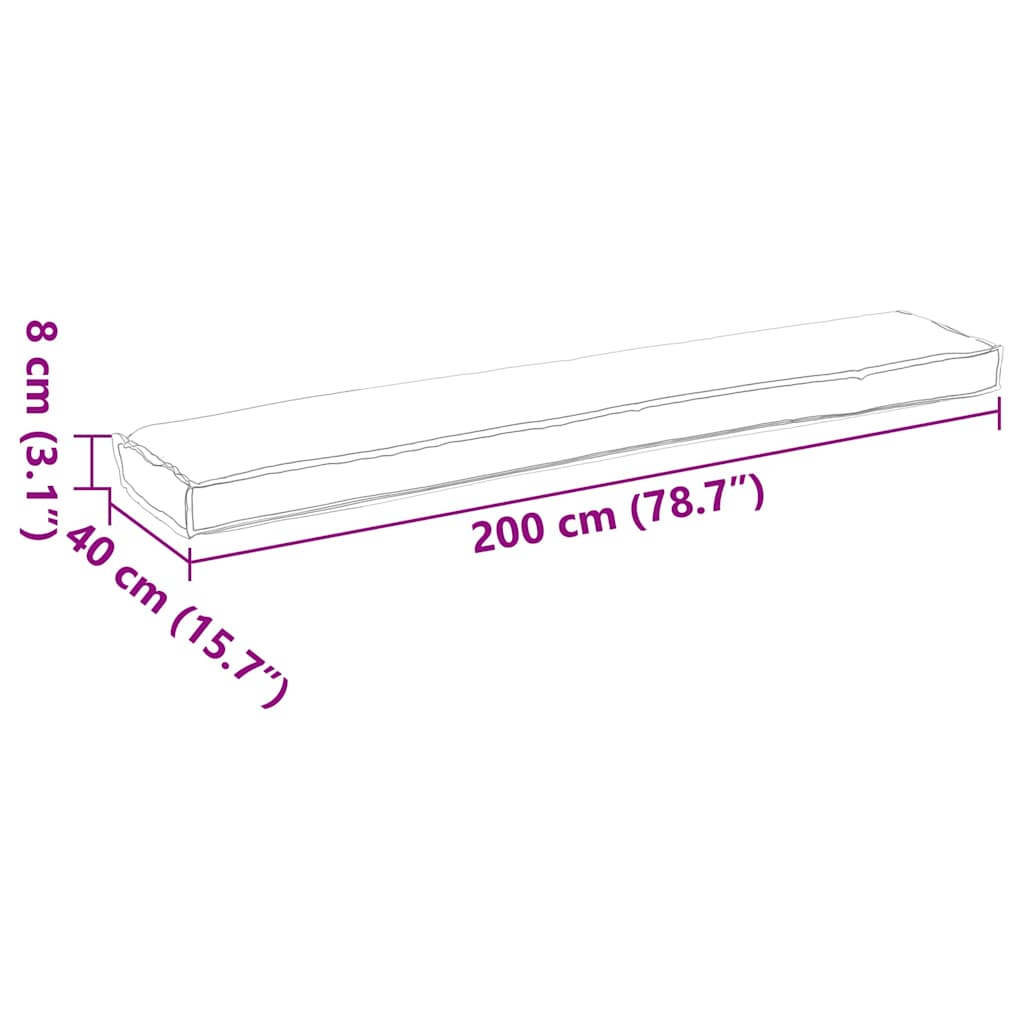 Set jastučića za palete 2 pcs Antracit 200 x 40 x 8 cm