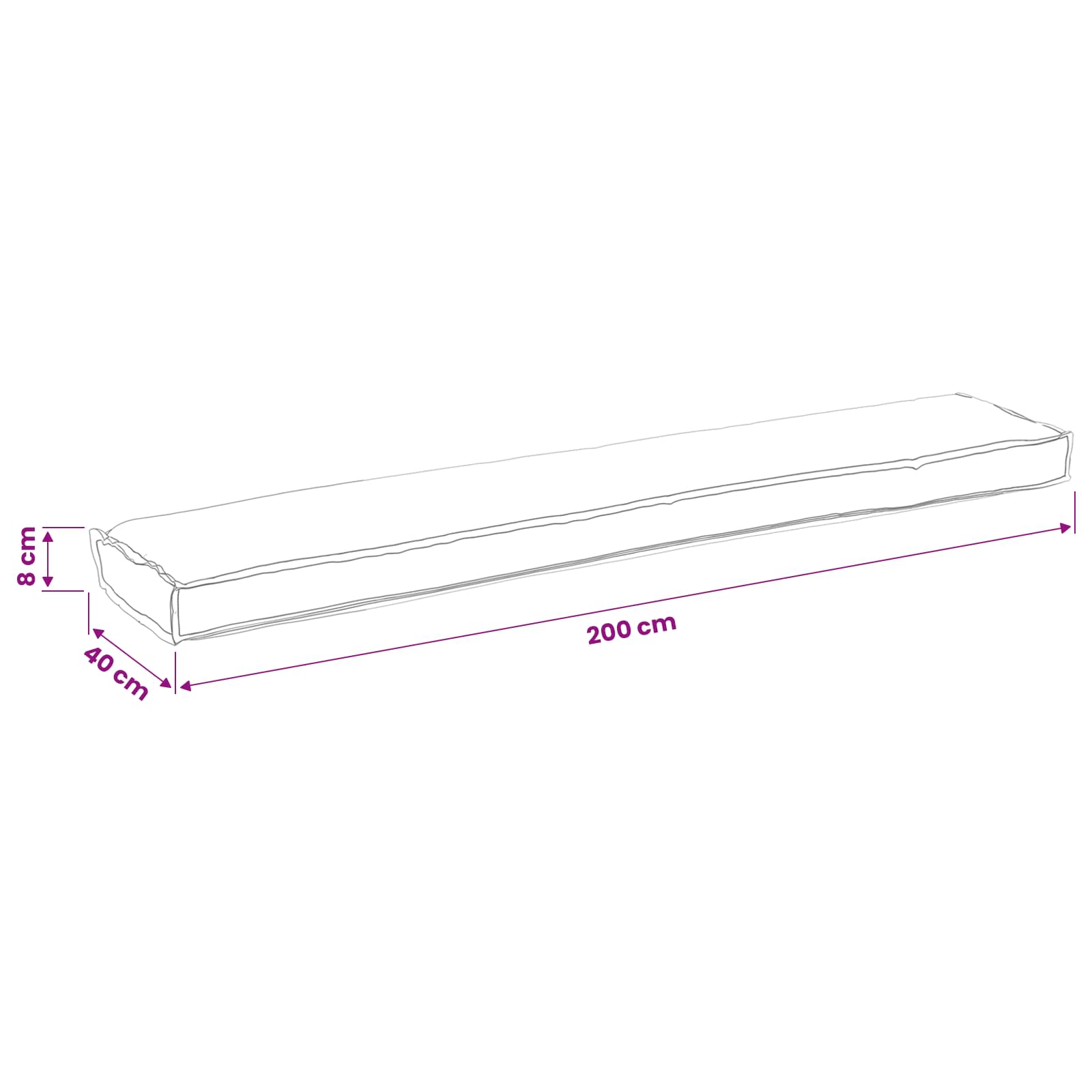 Set jastučića za palete 2 pcs Tropska džungla 200 x 40 x 8 cm