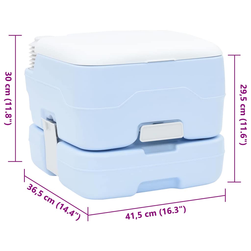 Kamperski WC Svijetloplava i bijela 41,5 x 36,5 x 30 cm