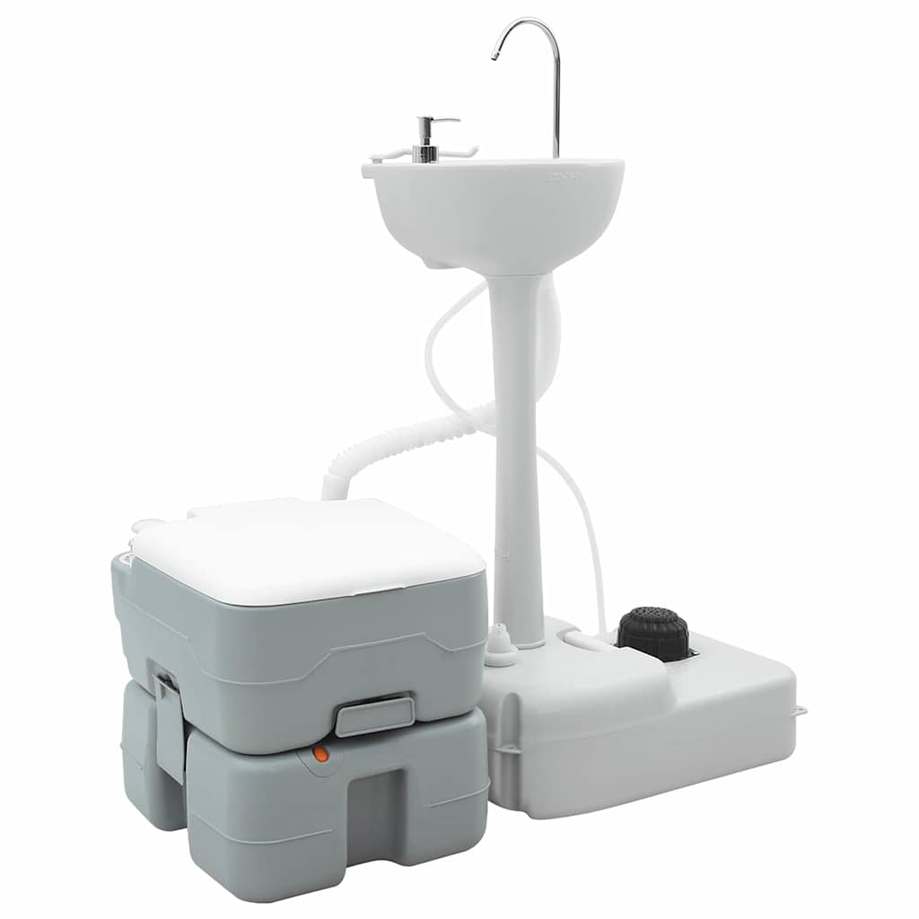 Kamperski WC set 2 pcs Siva 50,5 x 33 x 103 cm