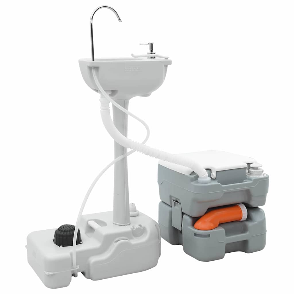 Kamperski WC set 2 pcs Siva 50,5 x 33 x 103 cm