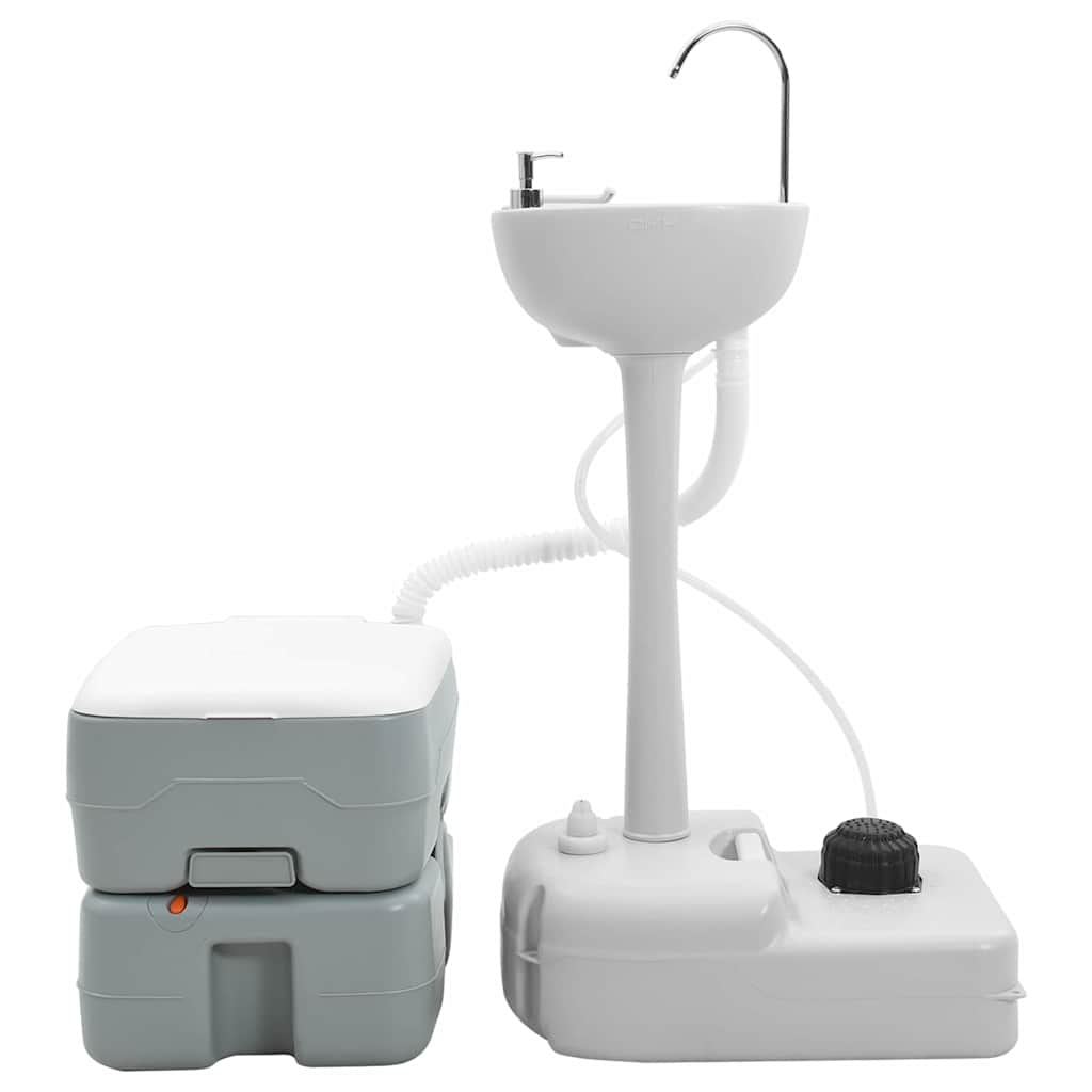 Kamperski WC set 2 pcs Siva 50,5 x 33 x 103 cm