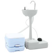 Kamperski WC set 2 pcs Plava i bijela Polietilen Visoke Gustoće