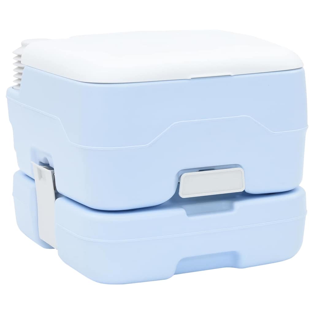 Kamperski WC set 2 pcs Plava i bijela Polietilen Visoke Gustoće