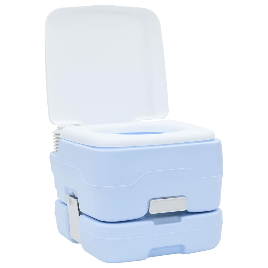 Kamperski WC set 2 pcs Plava i bijela Polietilen Visoke Gustoće
