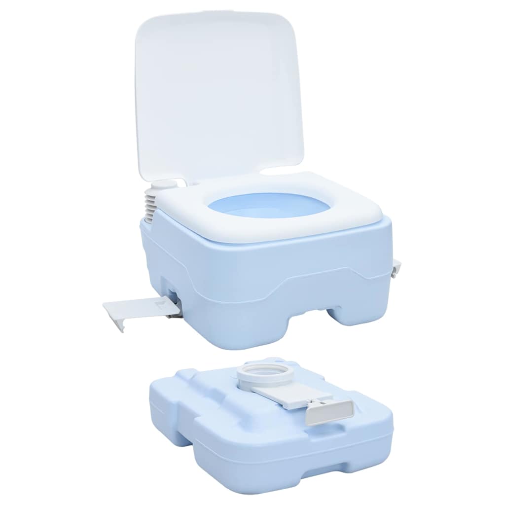 Kamperski WC set 2 pcs Plava i bijela Polietilen Visoke Gustoće