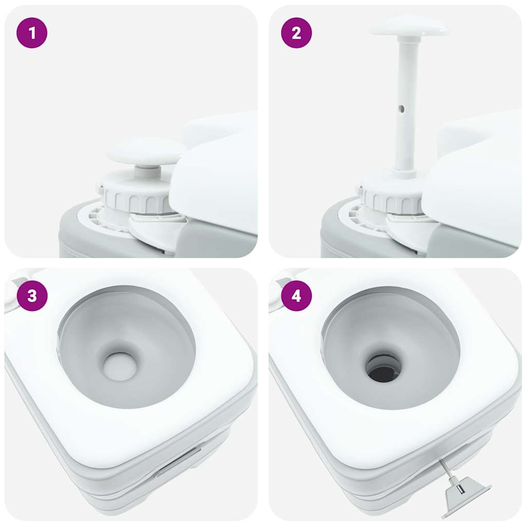 Kamperski WC Siva 41,5 x 36,5 x 42 cm Polietilen Visoke Gustoće