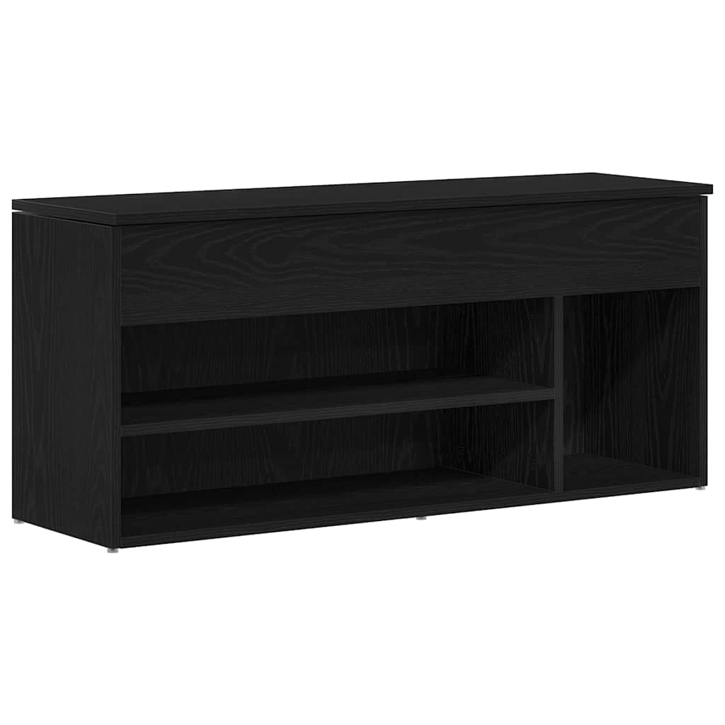 Klupa za cipele crni hrast 102x30,5x45 cm izrađeno drvo