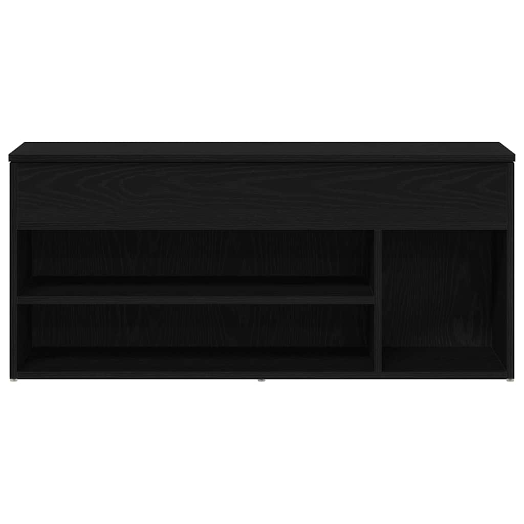 Klupa za cipele crni hrast 102x30,5x45 cm izrađeno drvo