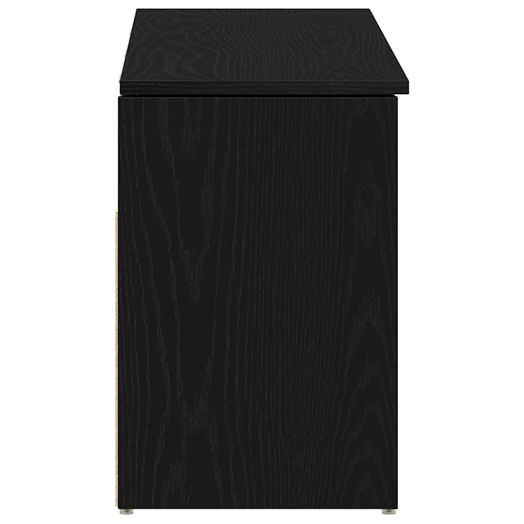 Klupa za cipele crni hrast 102x30,5x45 cm izrađeno drvo