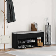 Klupa za cipele crni hrast 102x30,5x45 cm izrađeno drvo