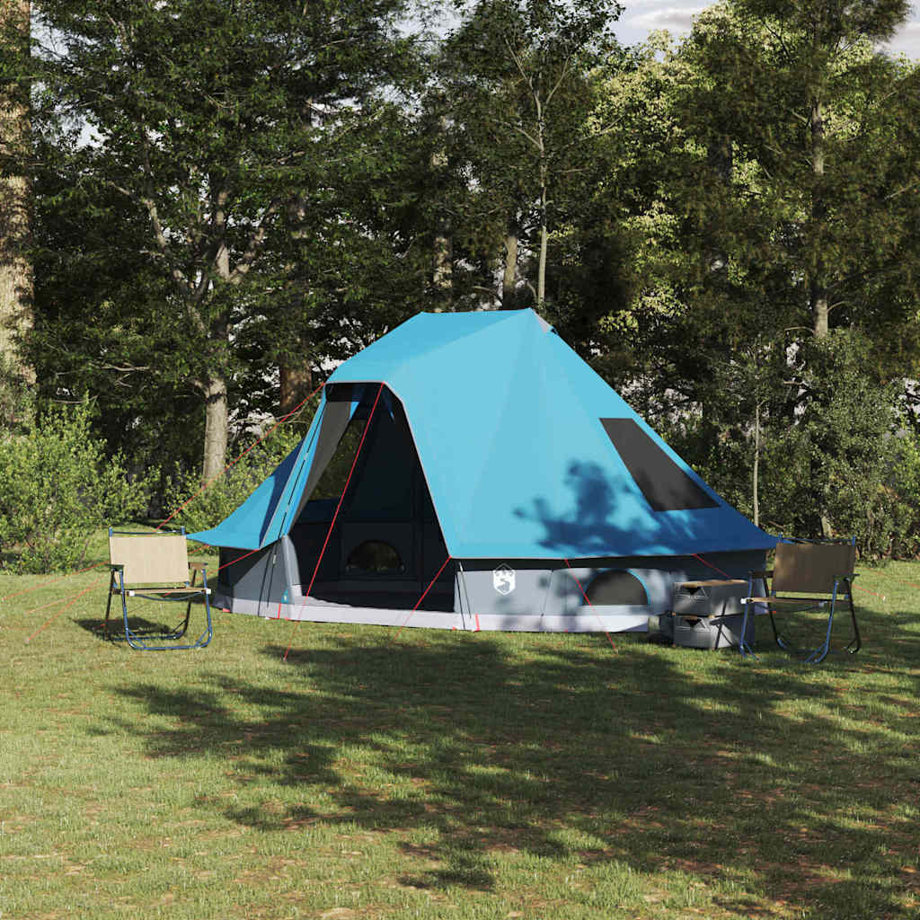 Tipi šator s krovom s pohranom Plava 466 x 310 x 240 cm taft