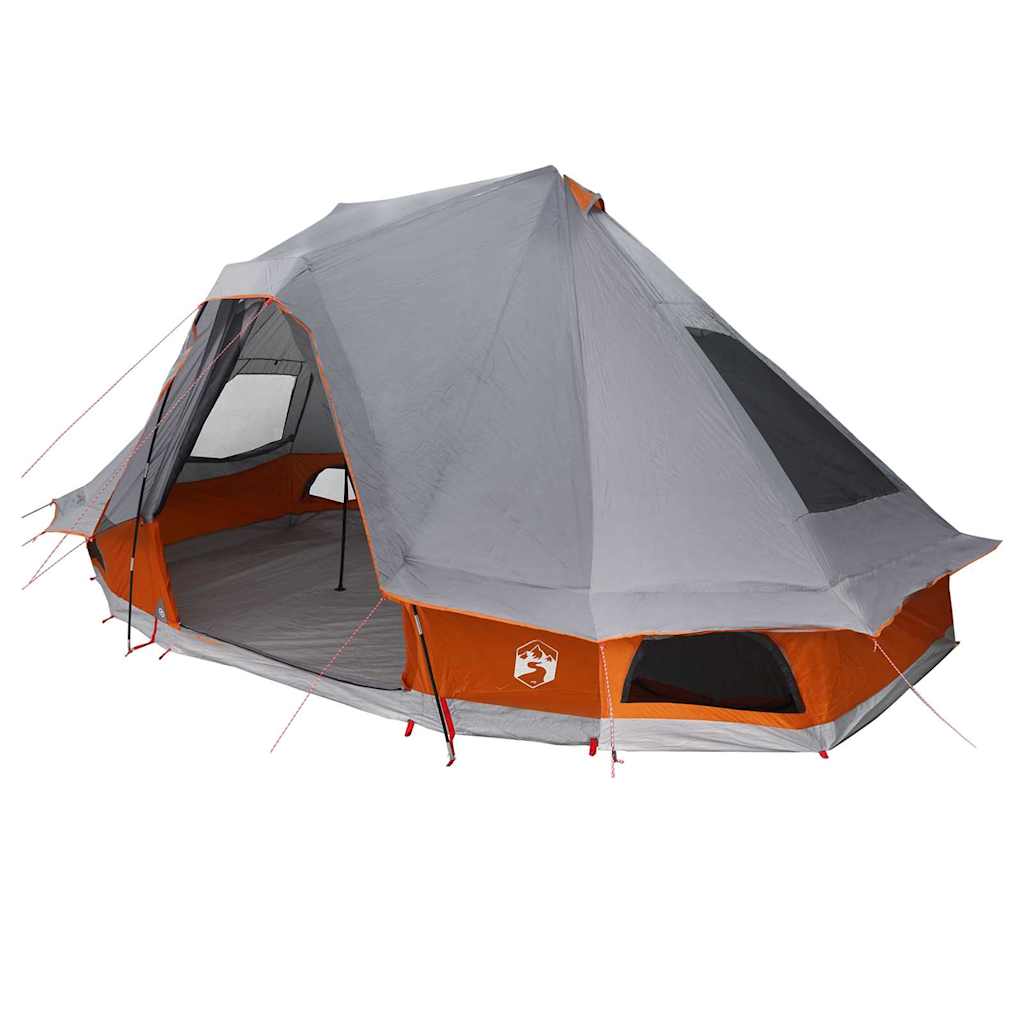 Tipi šator s krovom Siva i narančasta 466 x 310 x 240 cm taft