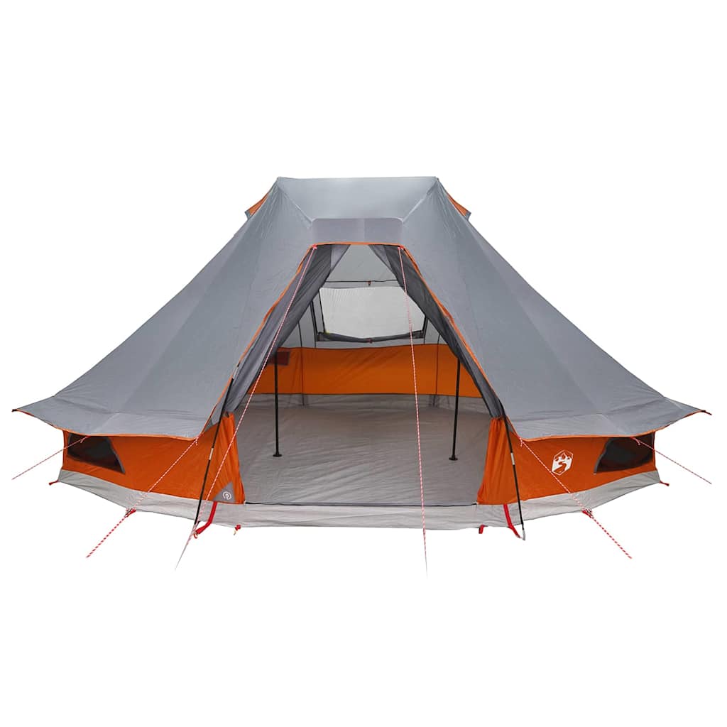 Tipi šator s krovom Siva i narančasta 466 x 310 x 240 cm taft