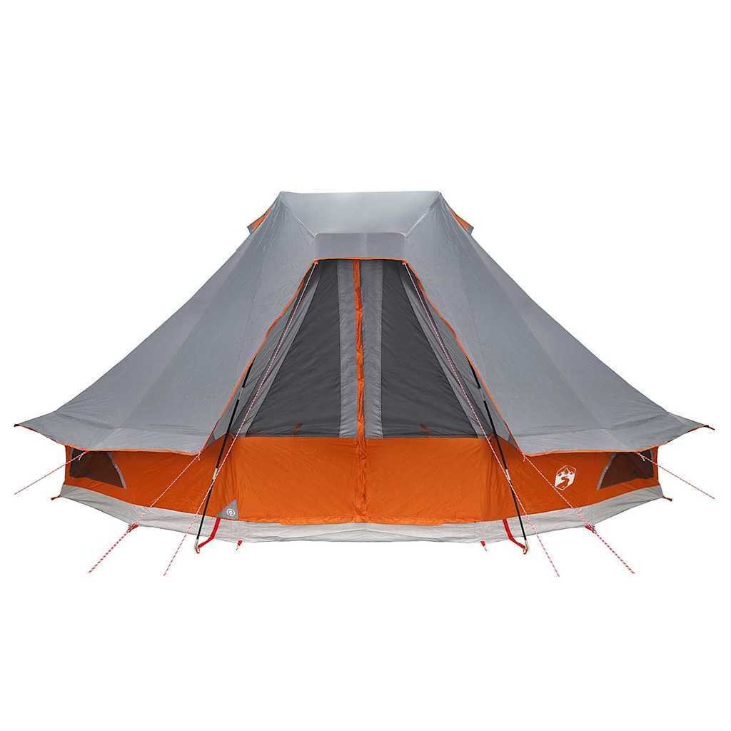 Tipi šator s krovom Siva i narančasta 466 x 310 x 240 cm taft