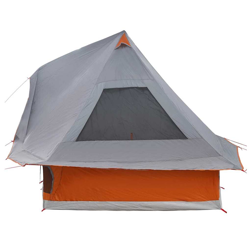 Tipi šator s krovom Siva i narančasta 466 x 310 x 240 cm taft
