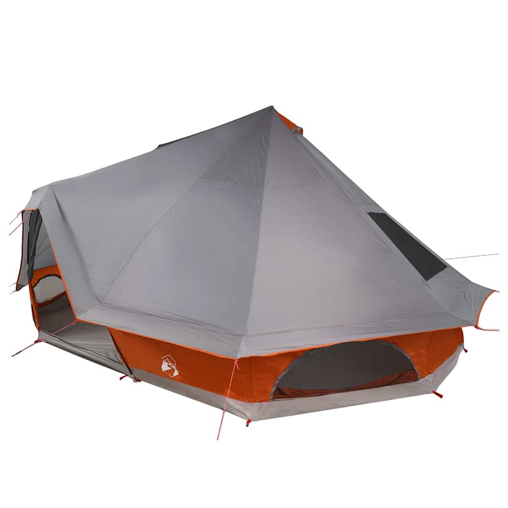 Tipi šator s krovom Siva i narančasta 680 x 430 x 270 cm taft